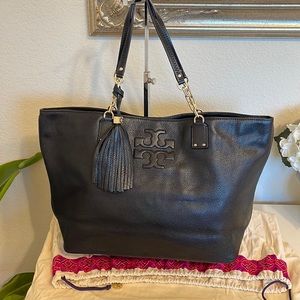 Tory Burch Britten Pebble Leather Tote EUC